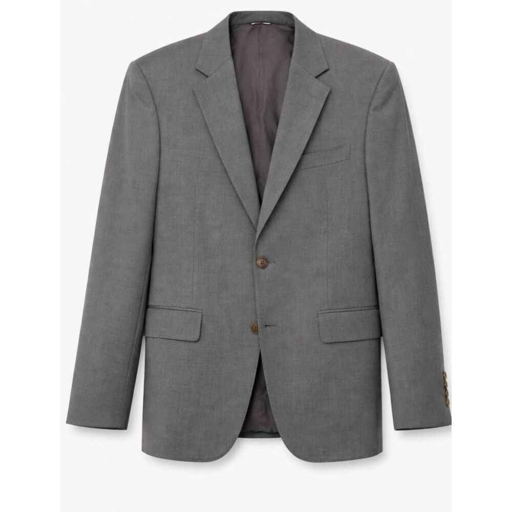 Canali mens 38R fine Virgin wool blazer gray 2 button Italian